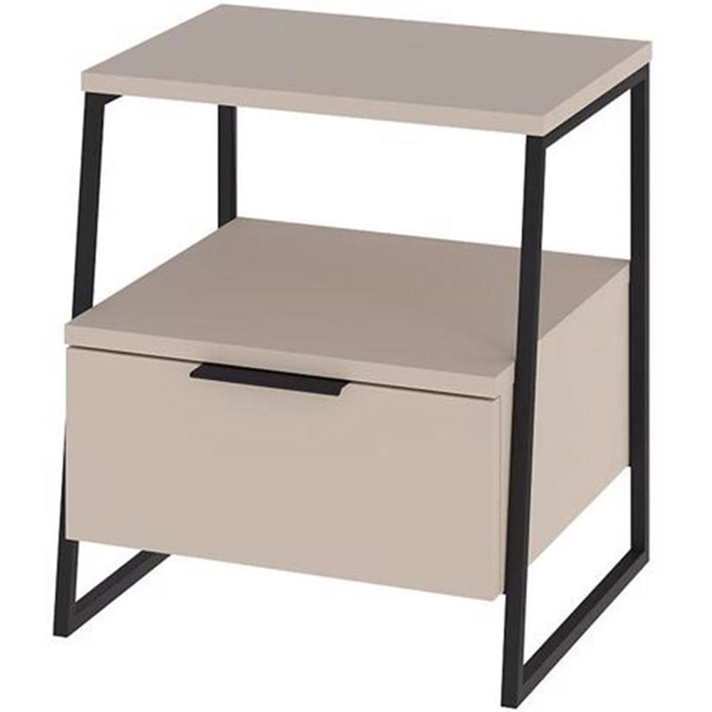 FWStyle Pal Single Drawer Sandstone Bedside Table Image 2