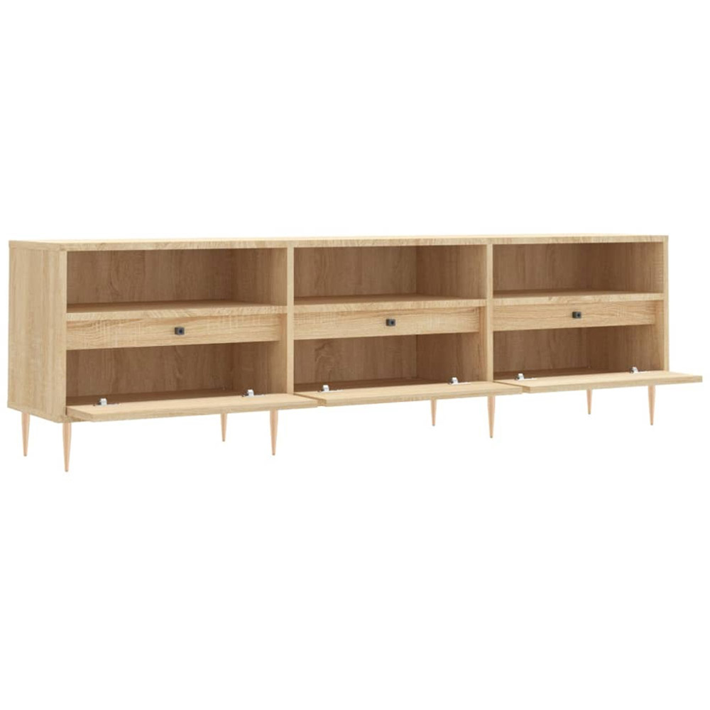 vidaXL 3 Door 3 Shelf Sonoma Oak TV Cabinet Image 6