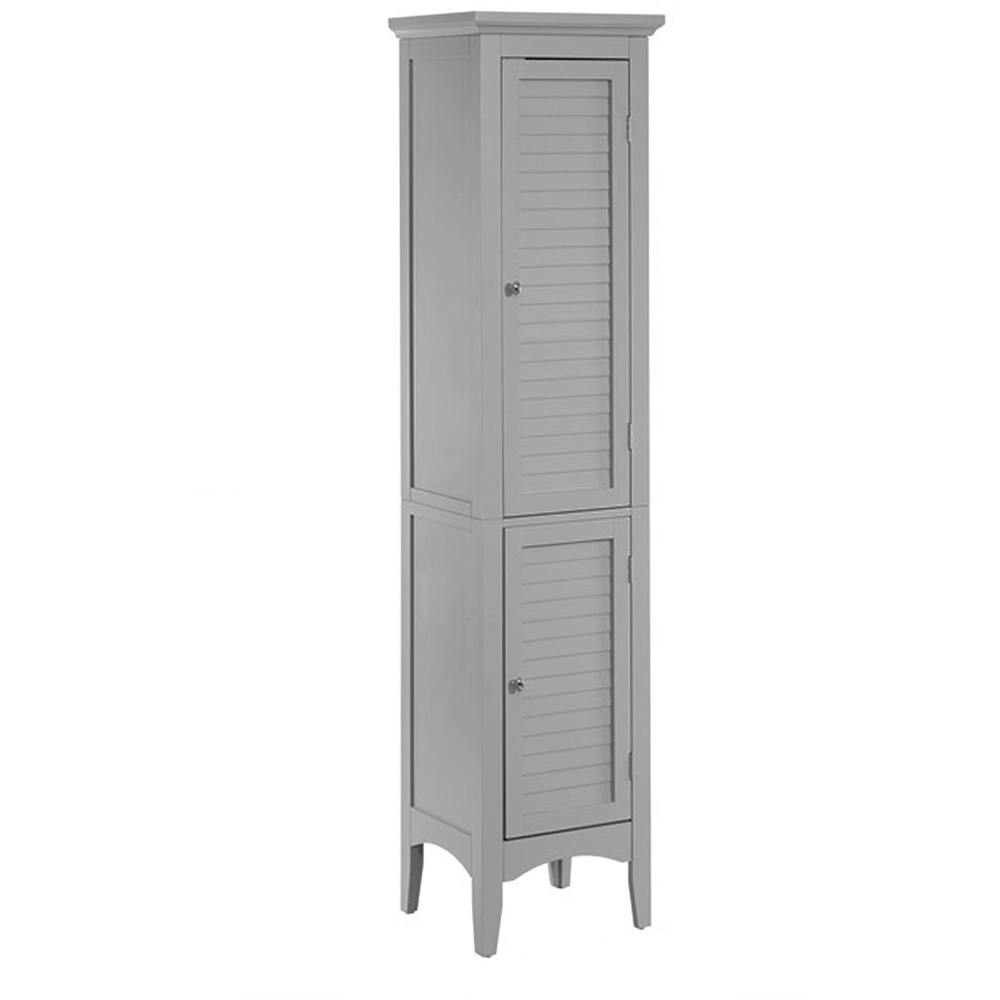 Teamson Home Glancy 2 Door Grey Linen Tower Cabinet Image 2