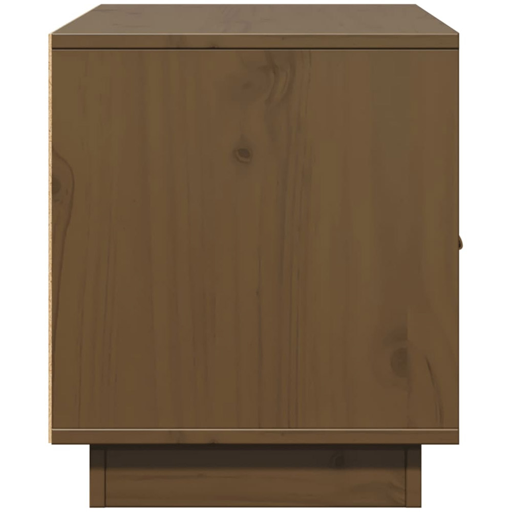 vidaXL 2 Door Honey Brown Solid Wood Pine TV Cabinet Image 6