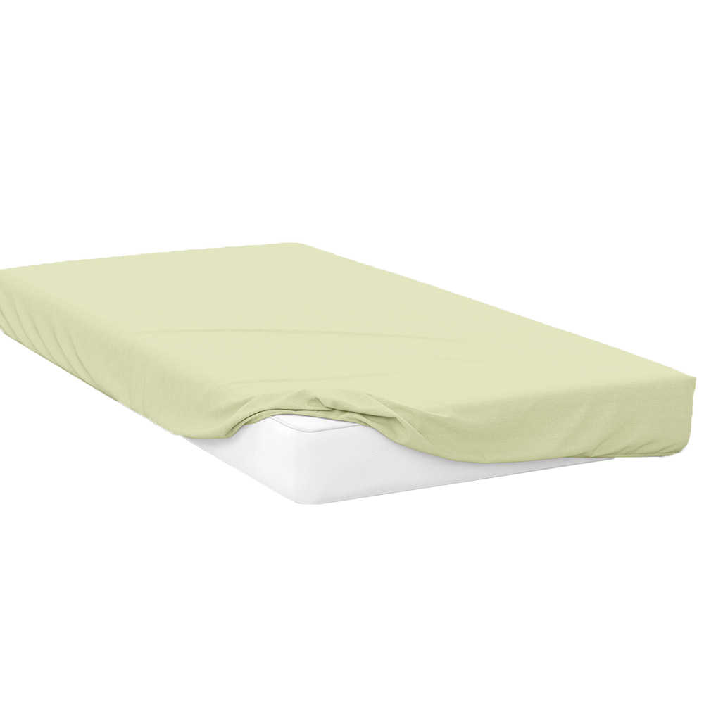 Serene King Size Olive Fitted Bed Sheet Image 1