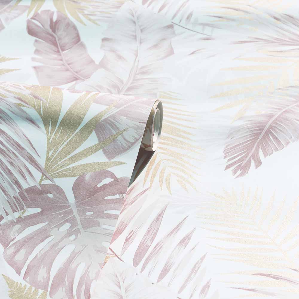 Arthouse Peel & Stick Soft Tropical Blush/Gold Wallpaper Image 2