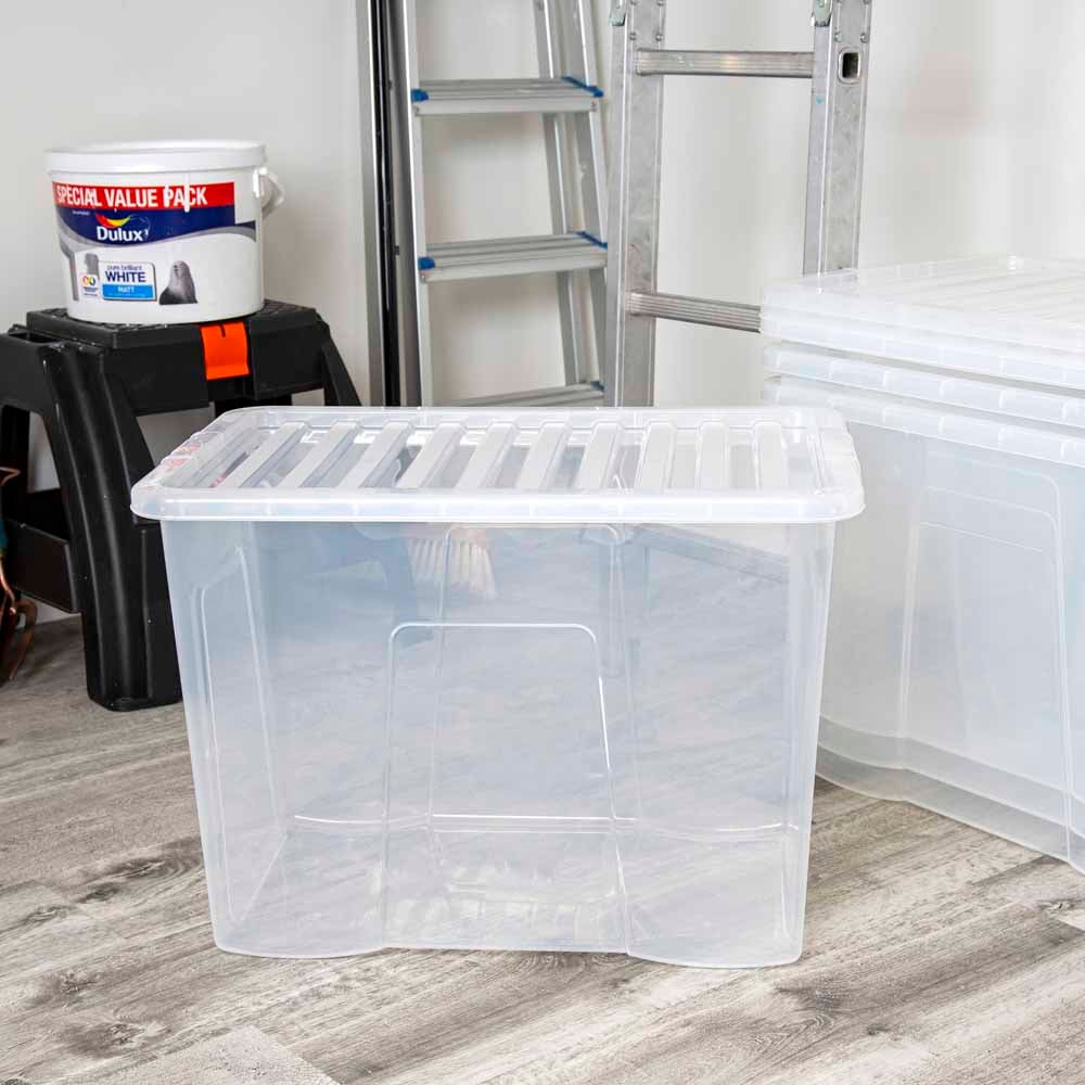 Wham 80L Storage Crystal Box and Lid 4 Pack Image 5