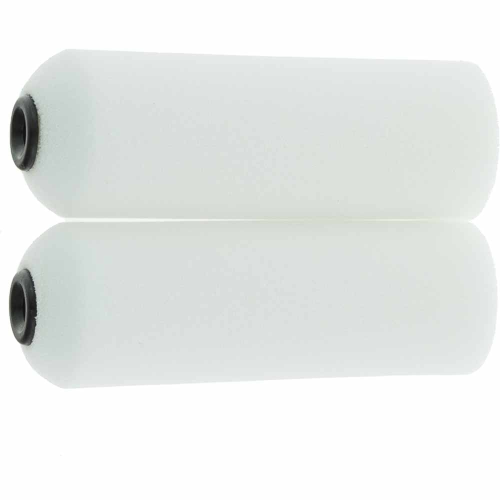 Wilko 2 Pack 4 inch High Density Foam Mini Roller Sleeve Image 2