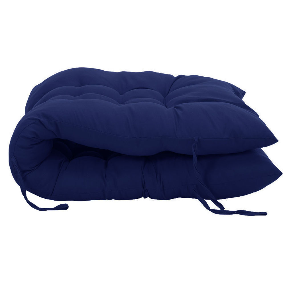 Living and Home Dark Blue Thick Soft Chaise Lounge Garden Chair Cushion Image 3