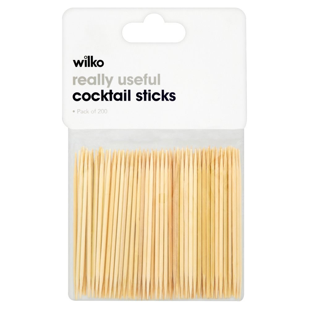 Chef Aid Wilko 100 pack Cocktail Sticks Wood