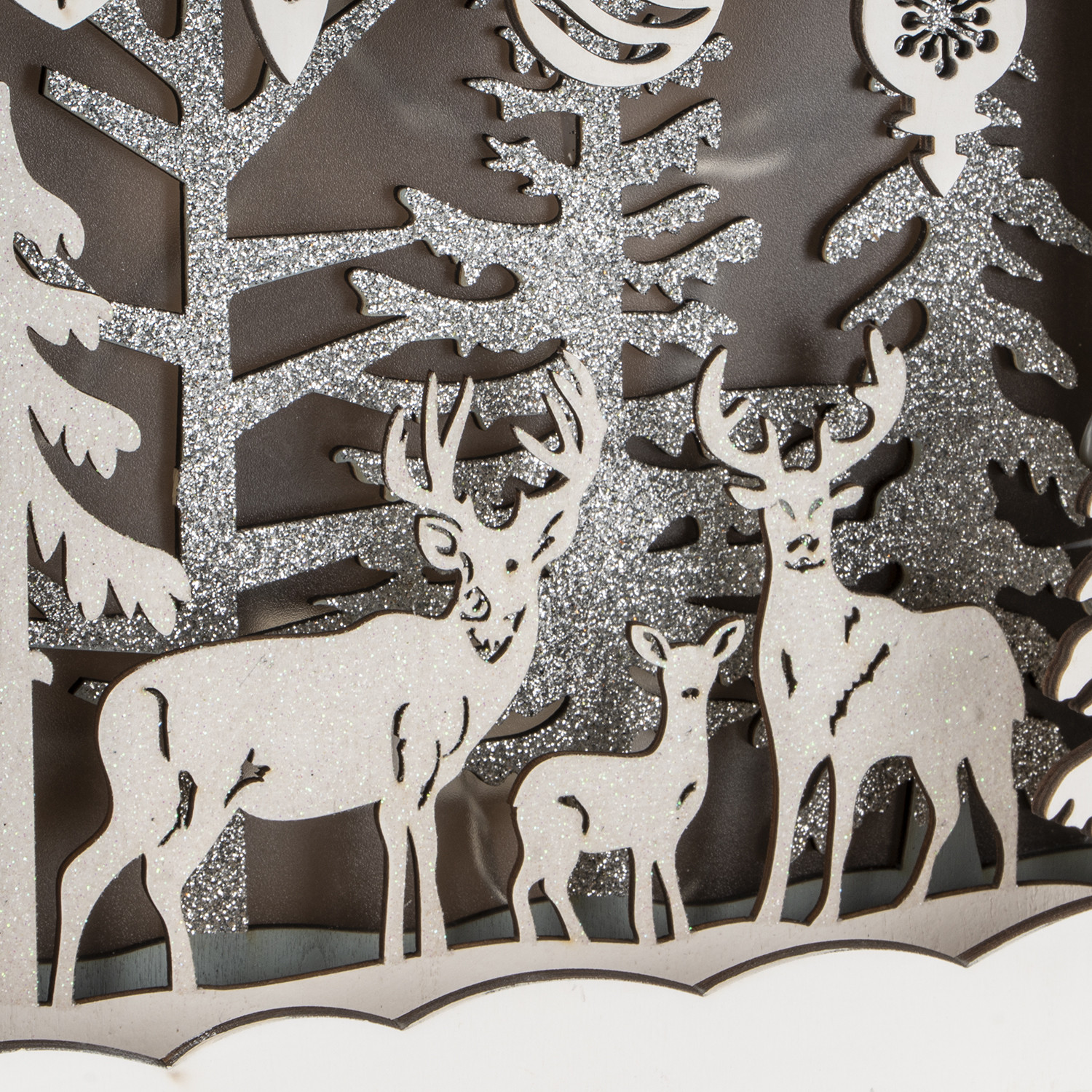 LED Woodland Deer Scene - White Image 2