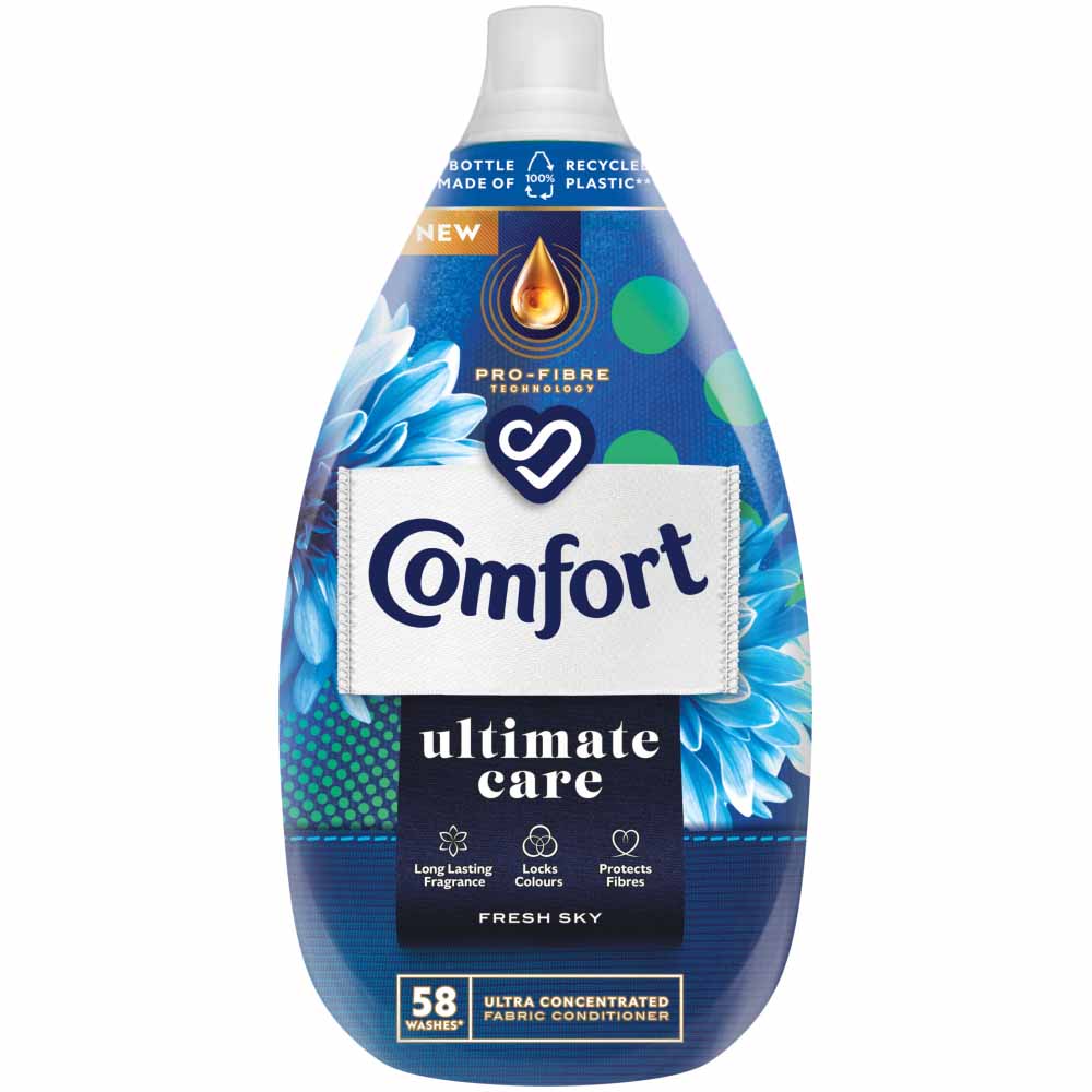 Comfort Ultimate Fabric Conditioner Sky Blue 58 Washes Case of 6 x 870ml Image 2