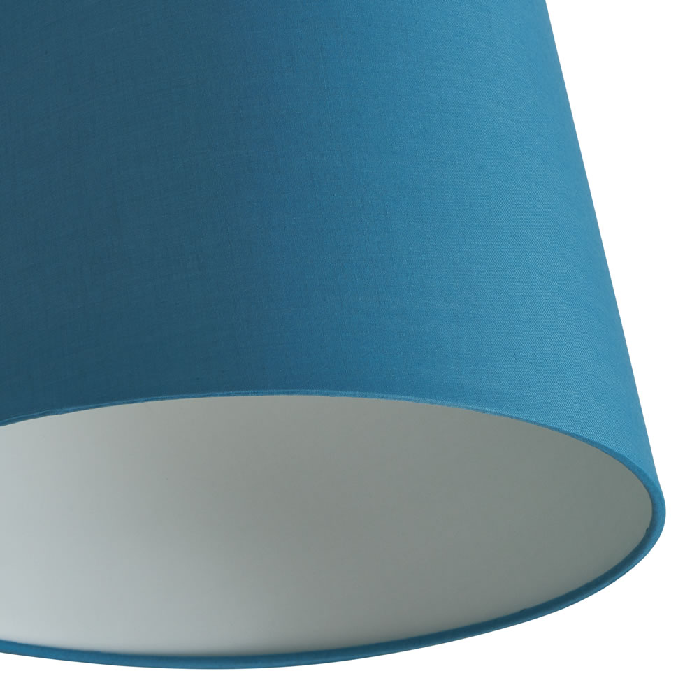 Wilko Tapered Satin Teal Light Shade Wilko