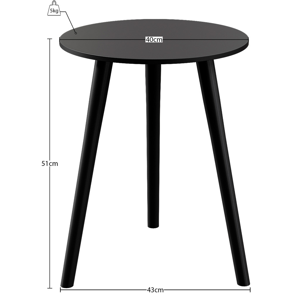 Vida Designs Black Round Side Table Image 9