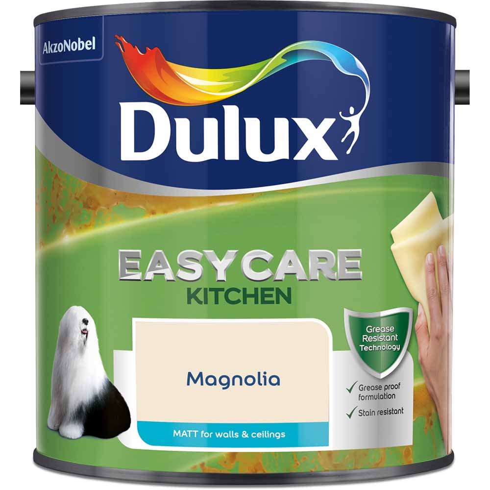 Dulux Easycare Kitchen Magnolia Matt Emulsion Paint 2.5L Image 2