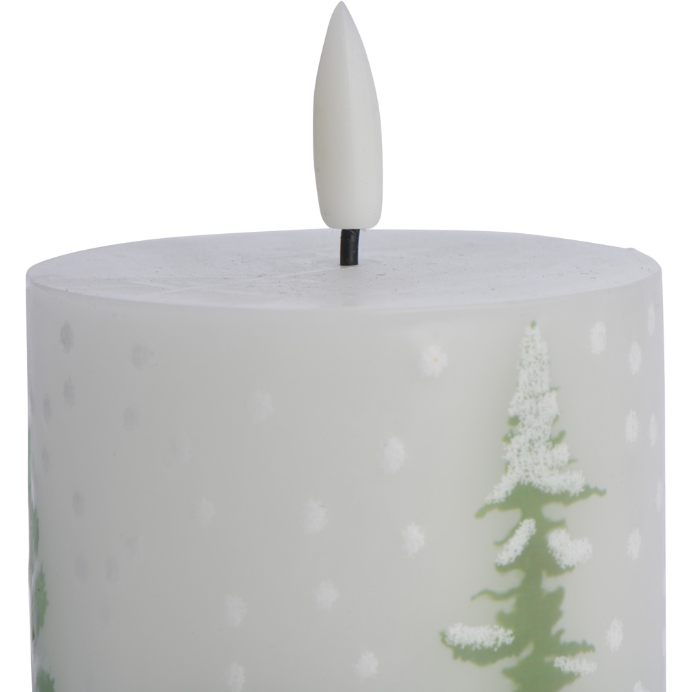 Wilko LED Tree Scene Wax Pillar Candle Image 3