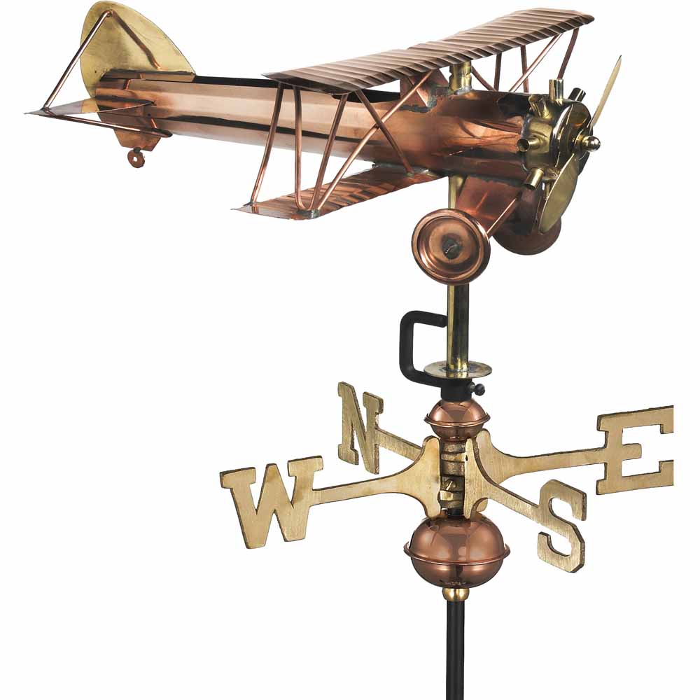 Espira Bi Plane Cottage Copper Weathervane Image 1