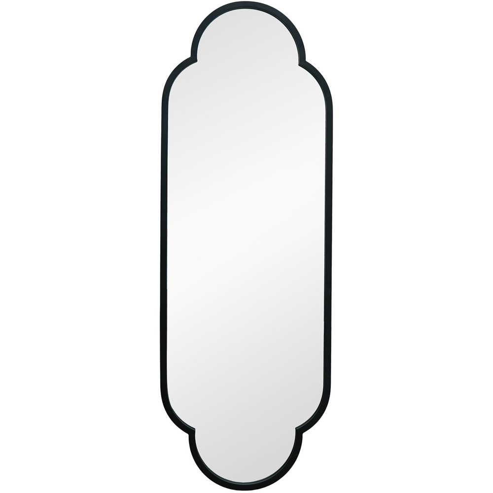 MirrorOutlet The Duplici Black Metal Double Arched Oval Wall Mirror 150 x 52cm Image 1
