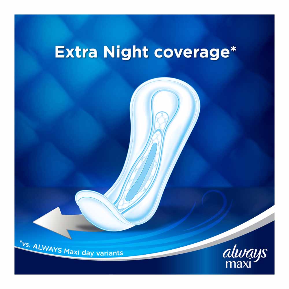 Always Maxi Night Sanitary Towels 9 pack Image 8