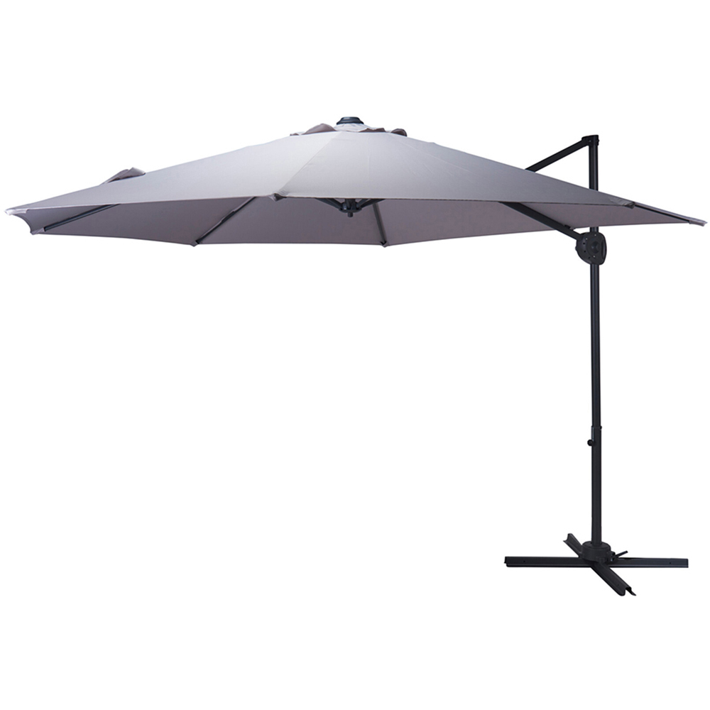 Jack Stonehouse Light Grey Crank and Tilt Roma Parasol 3m Image 1
