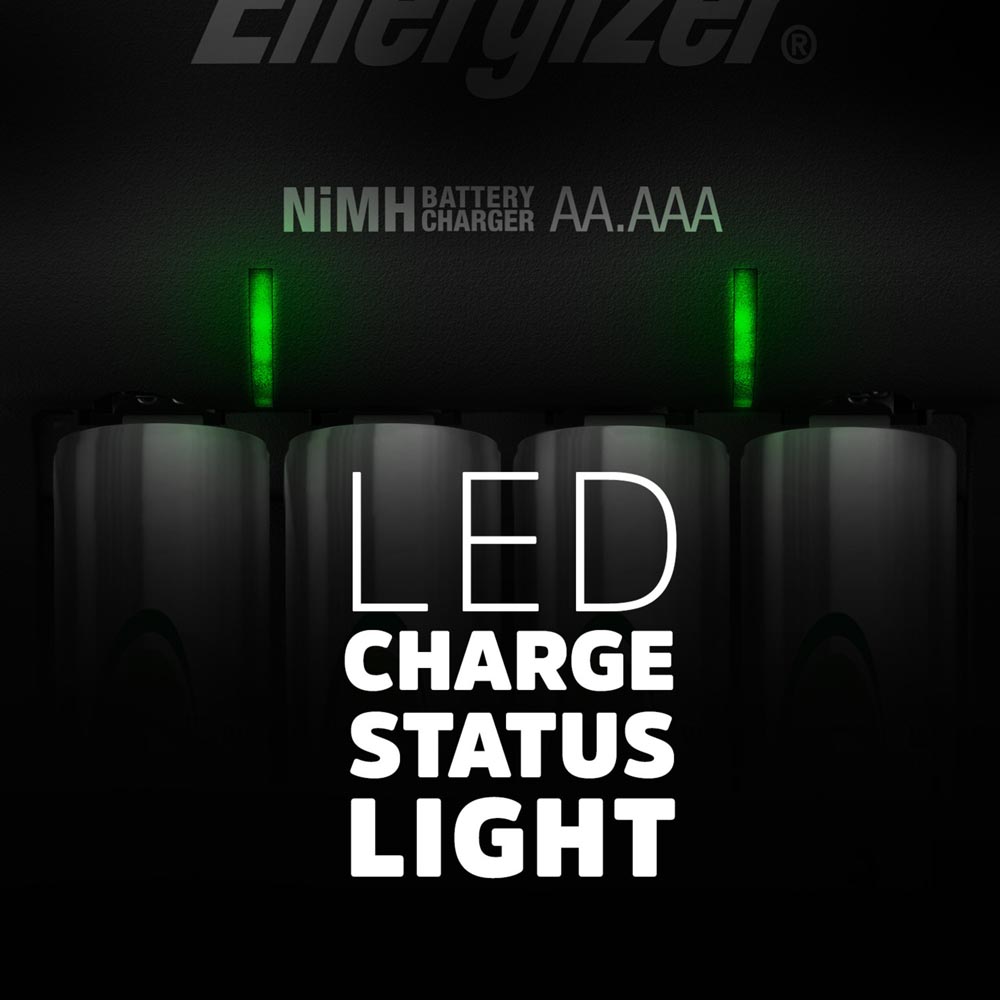 Energizer Recharge NiMH Rechargeable AA and AAA Batteries Base Charger Image 6