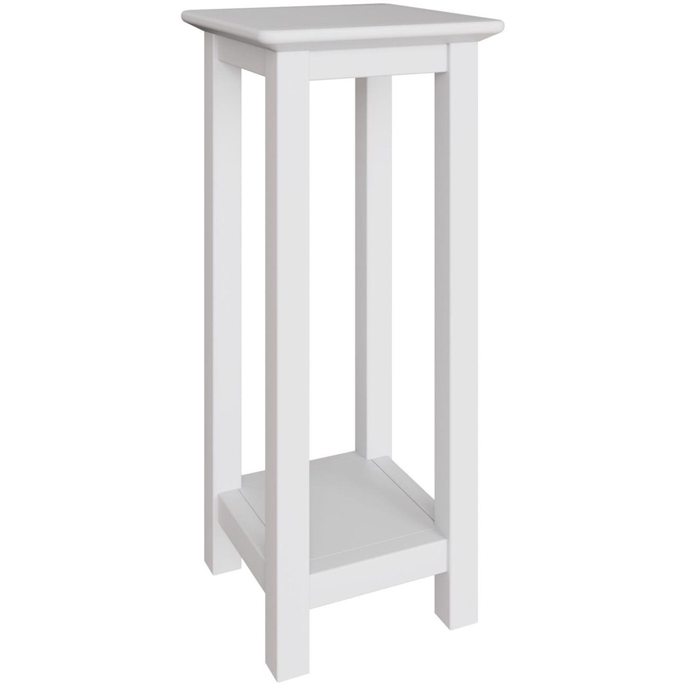 FWStyle Palma White Ready Assembled Side Lamp Table Image 2