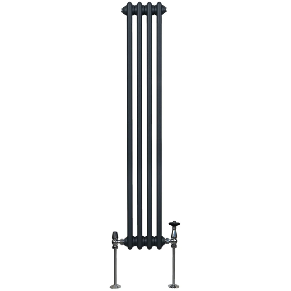 Monster Shop 1861 BTU Anthracite Grey Traditional 2 Column Radiator 1500 x 202mm Image 1