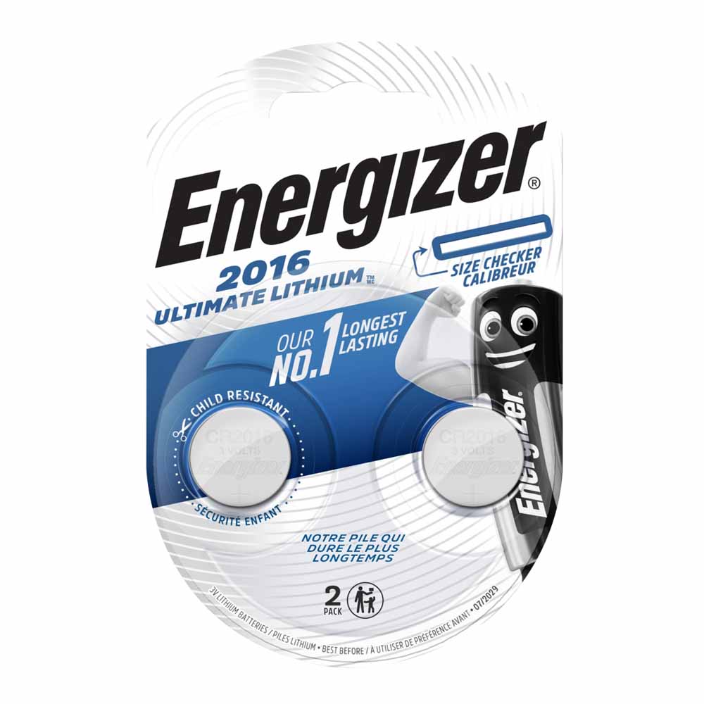 Energizer Ultimate 2016 3V Lithium Batteries 2 pac k Image 1