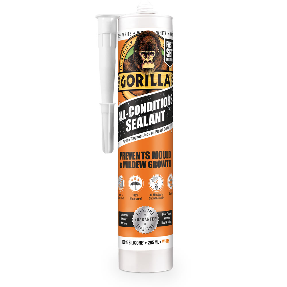 Gorilla White All Conditions Sealant 295ml Image 1