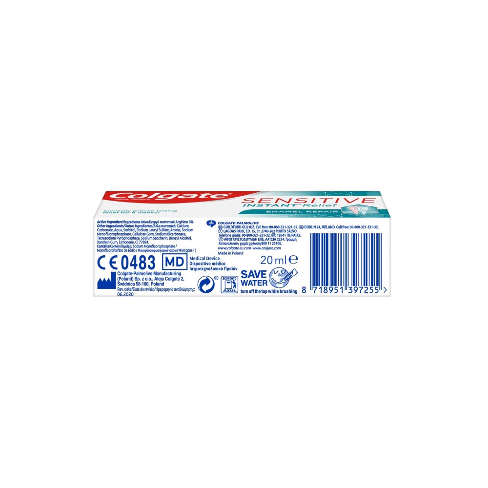 Colgate Sensitive Instant Relief Toothpaste 20ml Image 3