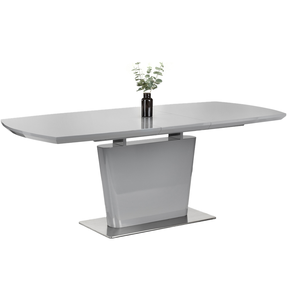 Julian Bowen Como 6 Seater High Gloss Extending Dining Table Grey Image 6