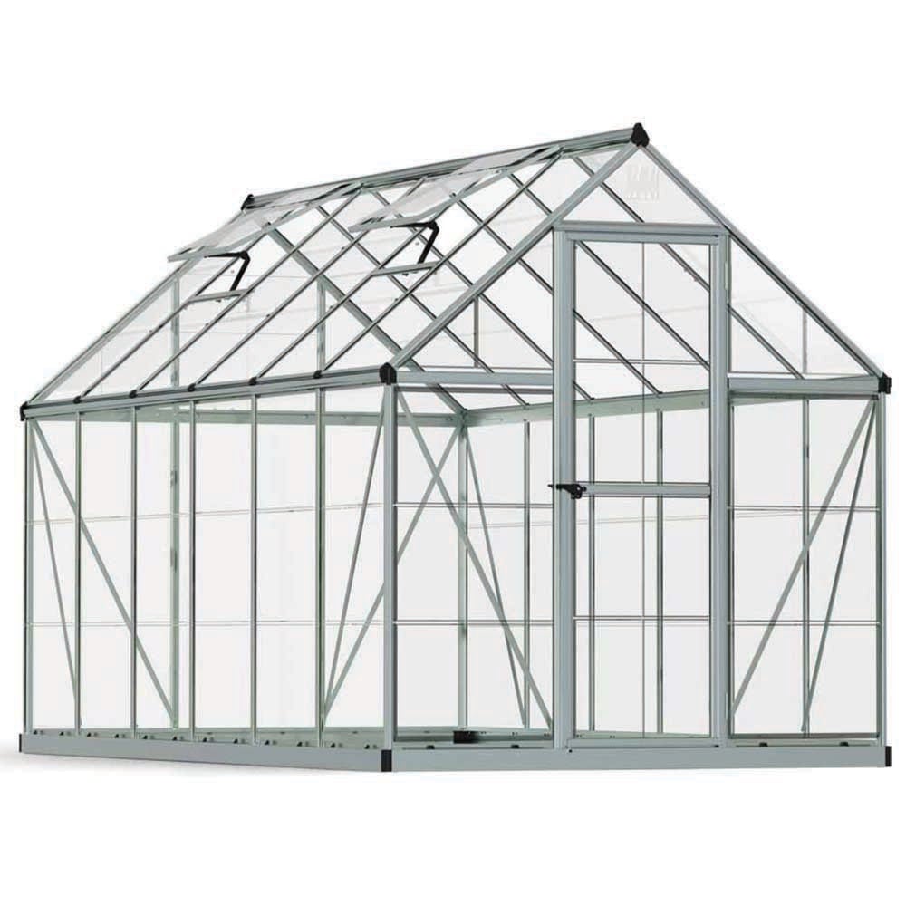 Palram Canopia Harmony Silver Polycarbonate 6 x 12ft Greenhouse Image 1