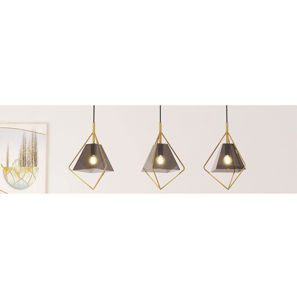 Parker Ceiling Fitting Black and Gold Image 5