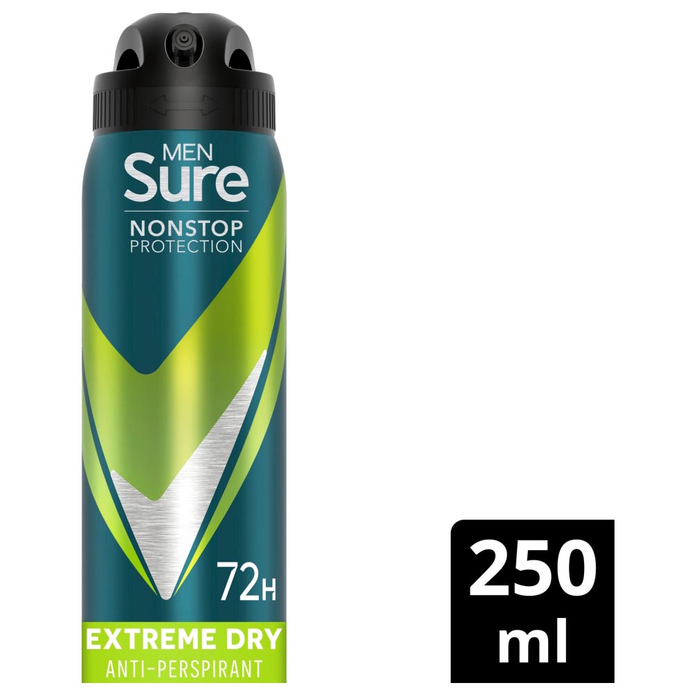 Sure For Men Extreme Dry Non-Stop Advanced Anti- Perspirant Deodorant 250ml Image 2