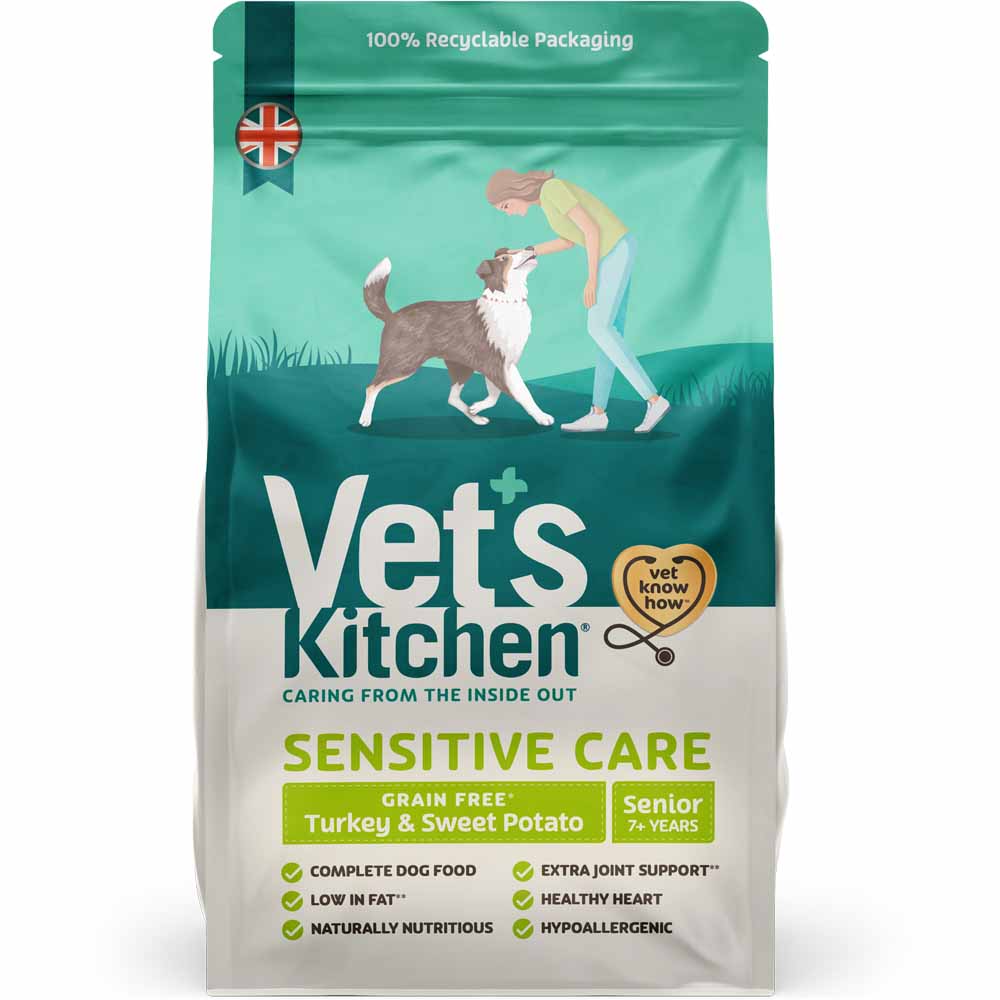 Vet's Kitchen Sensitive Care Grain Free Senior Dry Dog Food Turkey & Sweet Potato 2.2kg Image