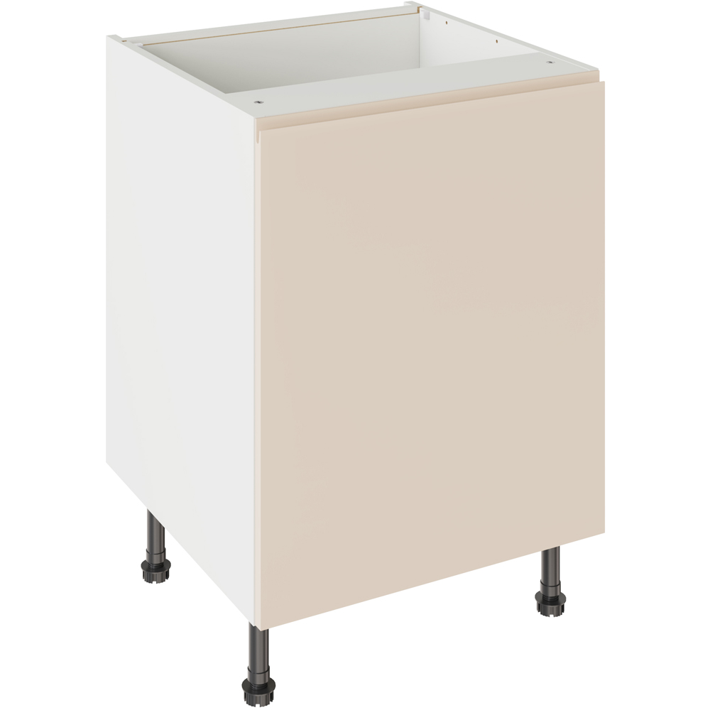 Kitchen Kit J-Pull Matt Cashmere Sink and Hob Cabinet Flatpack 600mm Image 1