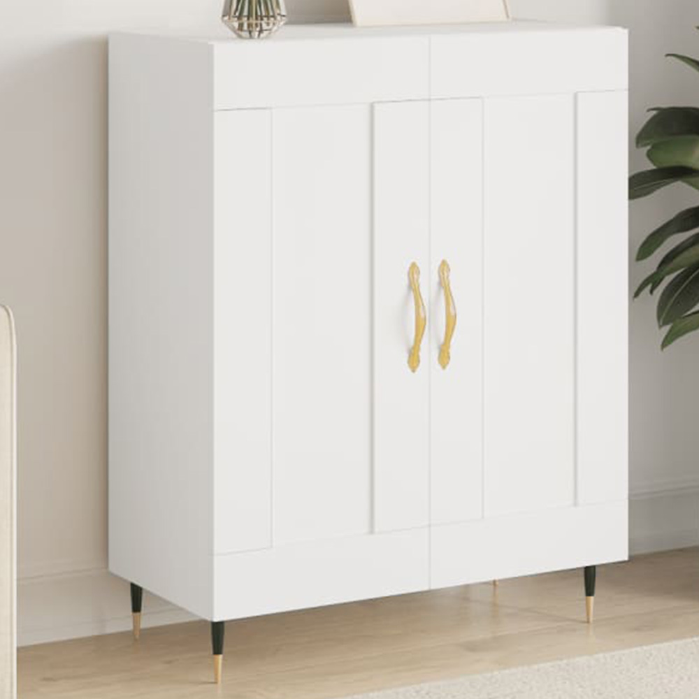 vidaXL 2 Door White Sideboard Image 1