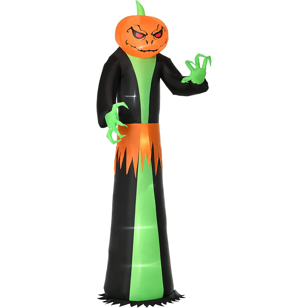 HOMCOM Halloween Inflatable Scary Pumpkin Man 9ft Image 1