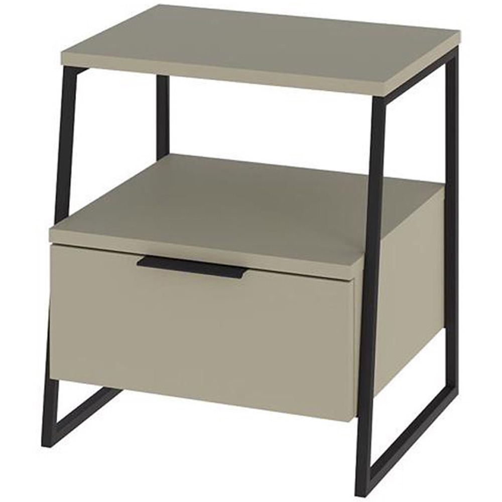FWStyle Pal Single Drawer Ash Green Bedside Table Image 2