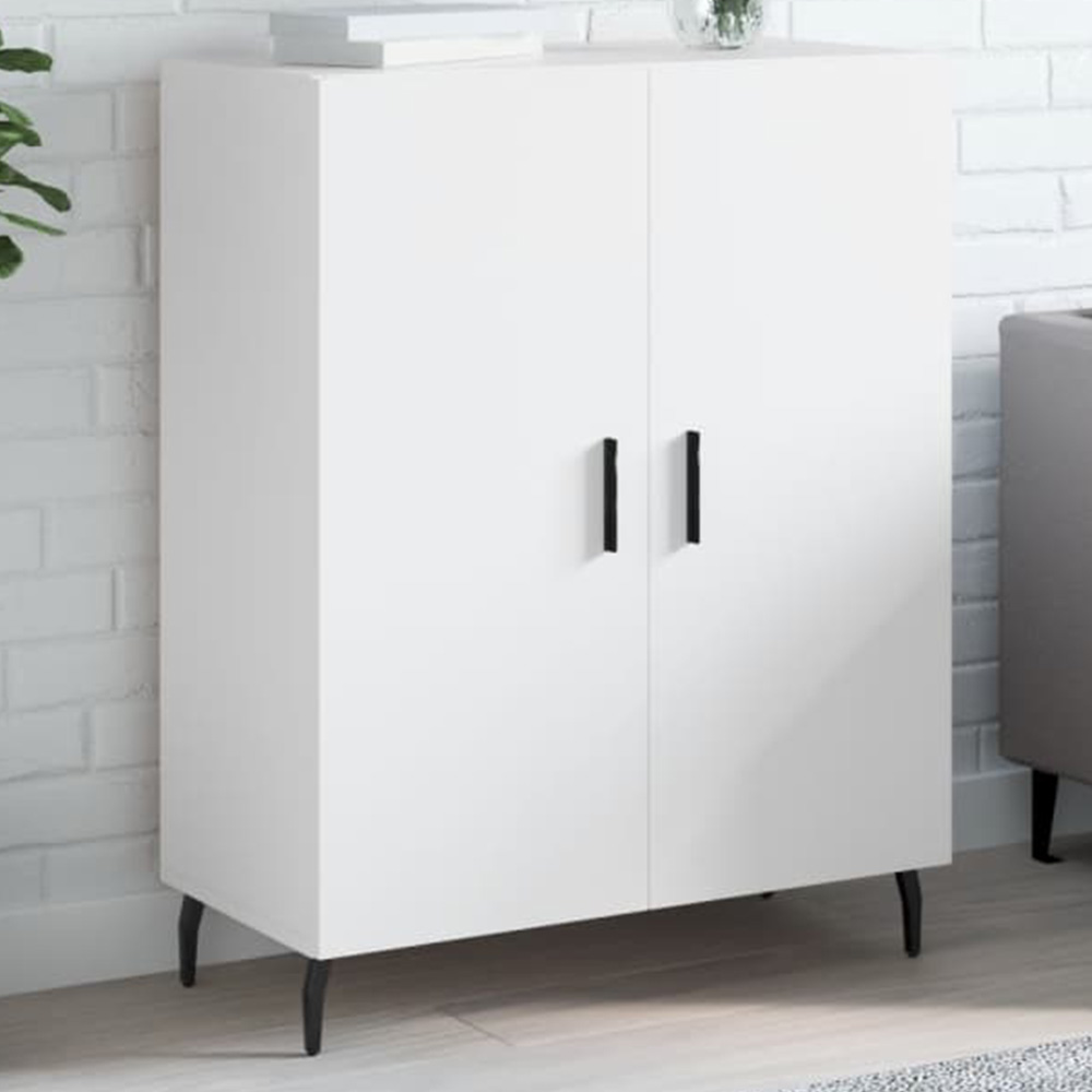 vidaXL 2 Door White Sideboard Image 1