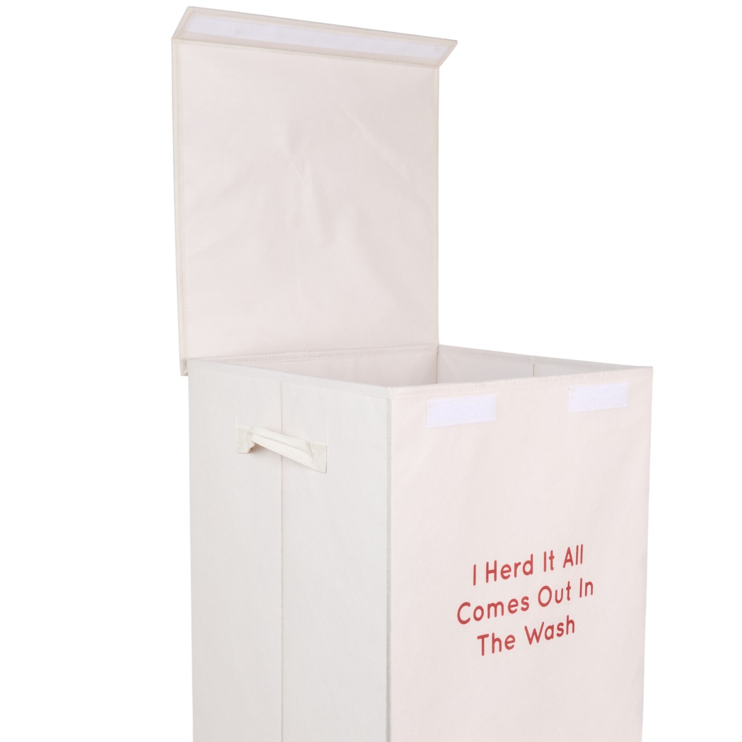 Folding Laundry Hamper White Highland Cow Image 5