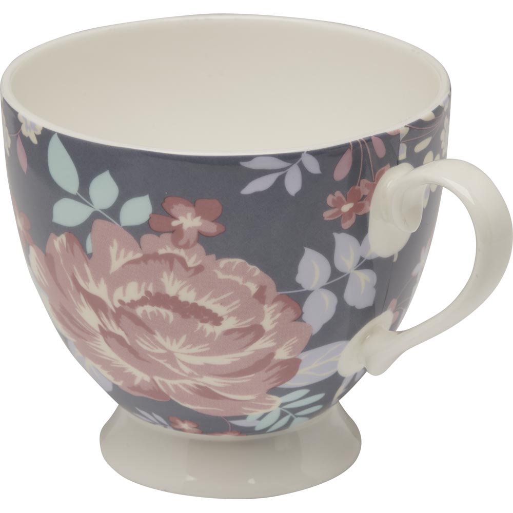 Wilko Floral Tea Cup Blue Image 2
