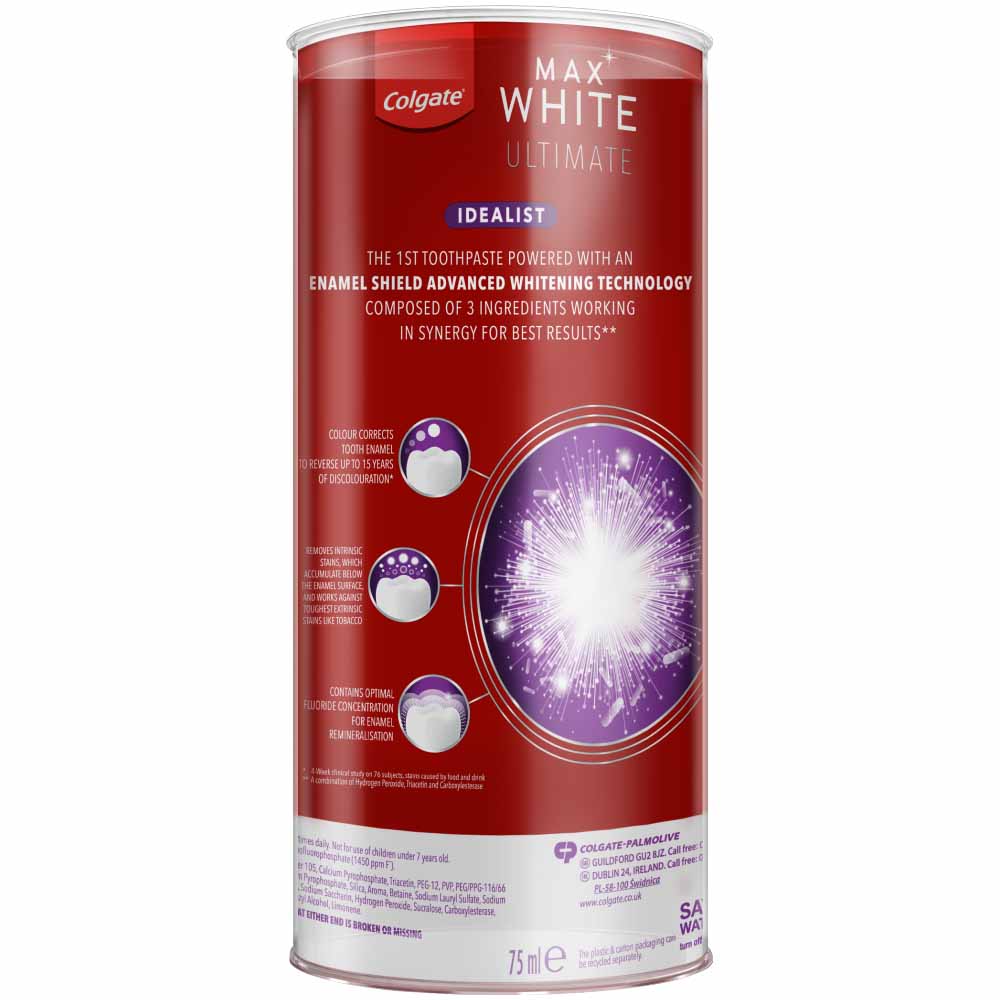 Colgate Max White Ultimate Ideallist Whitening Toothpaste 75ml Image 3