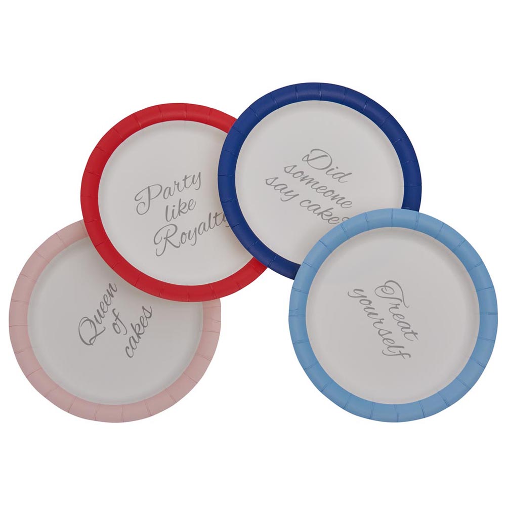 Wilko Jubilee Paper Cake Side Plates 8 Pack Wilko