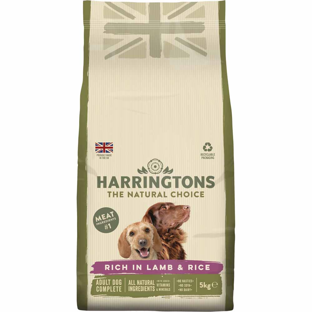 Harringtons Lamb and Rice Complete Dry Dog Food 5kg Image 1