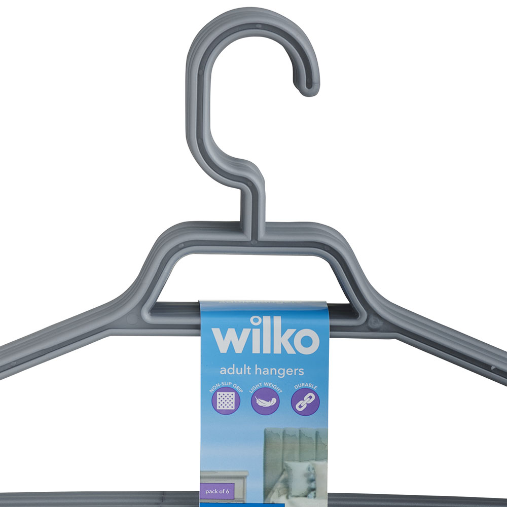 Wilko Grey Colour Play Hanger 6 Pack   Image 6
