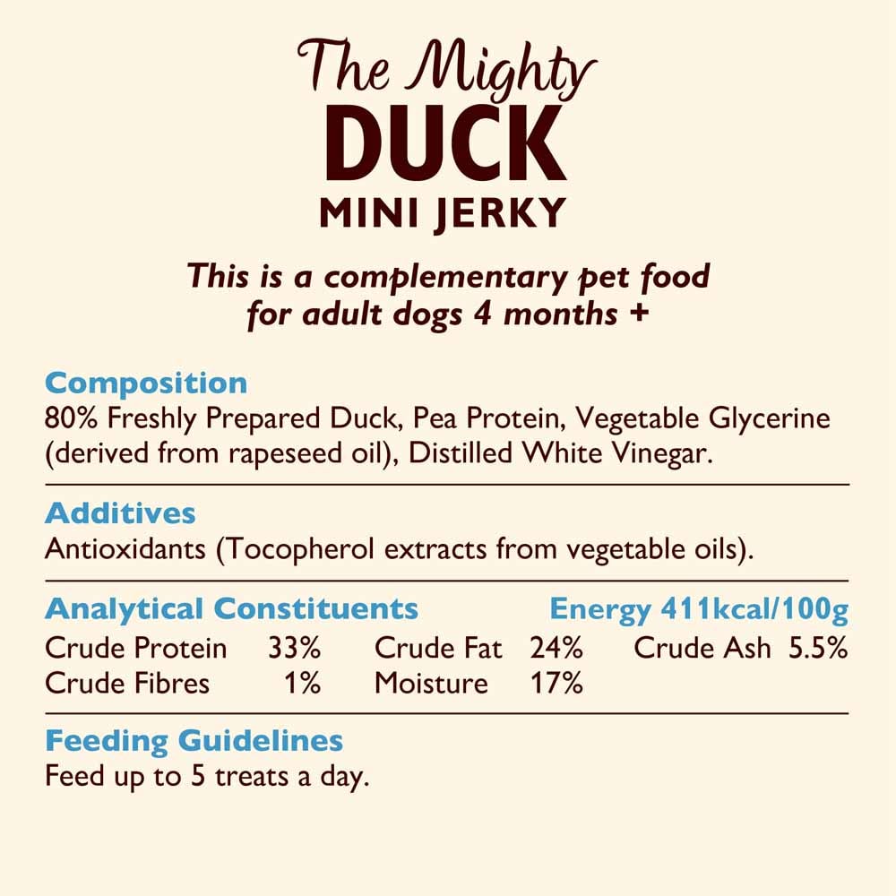 Lily's Kitchen Duck Mini Jerky Dog Treats Case of 8 x 70g Image 4