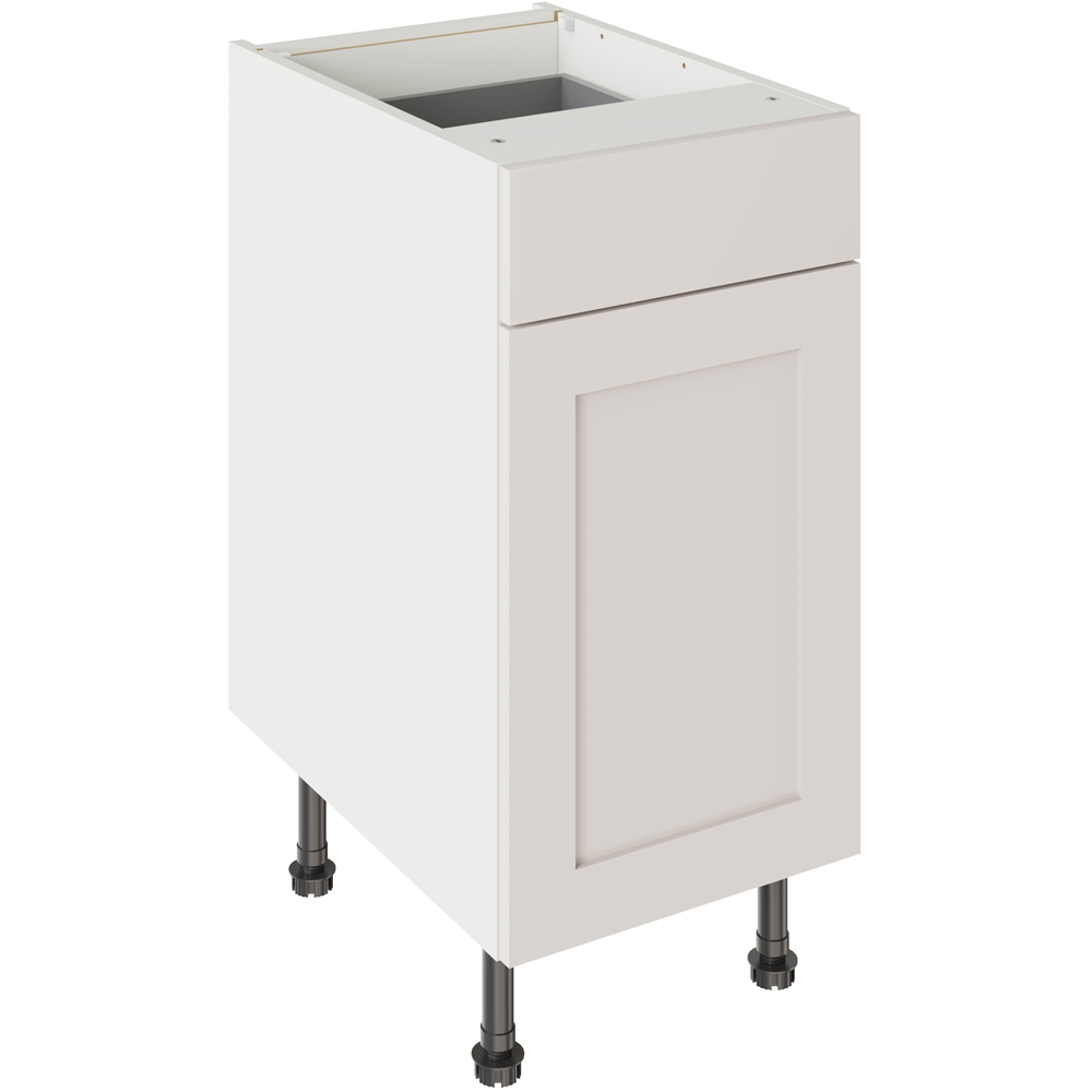 Kitchen Kit Shaker Matt Light Grey Drawerline Base Cabinet 400mm Image 1