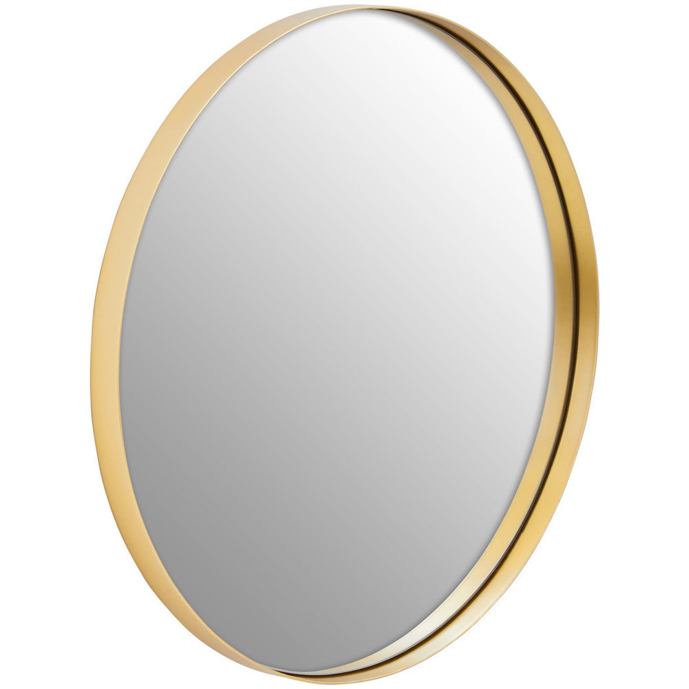 Premier Housewares Gold Cindy Medium Round Wall Mirror Image 2