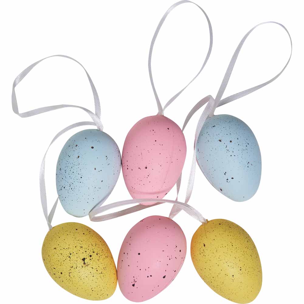 Wilko Hanging Easter Egg Decorations 6pk Wilko
