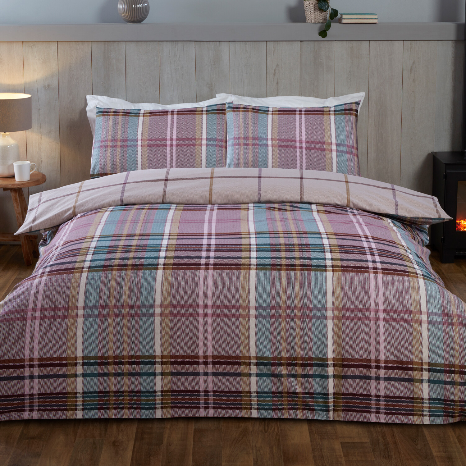 Mairi Tartan Duvet and Pillow Case Set  - Superking Image 1