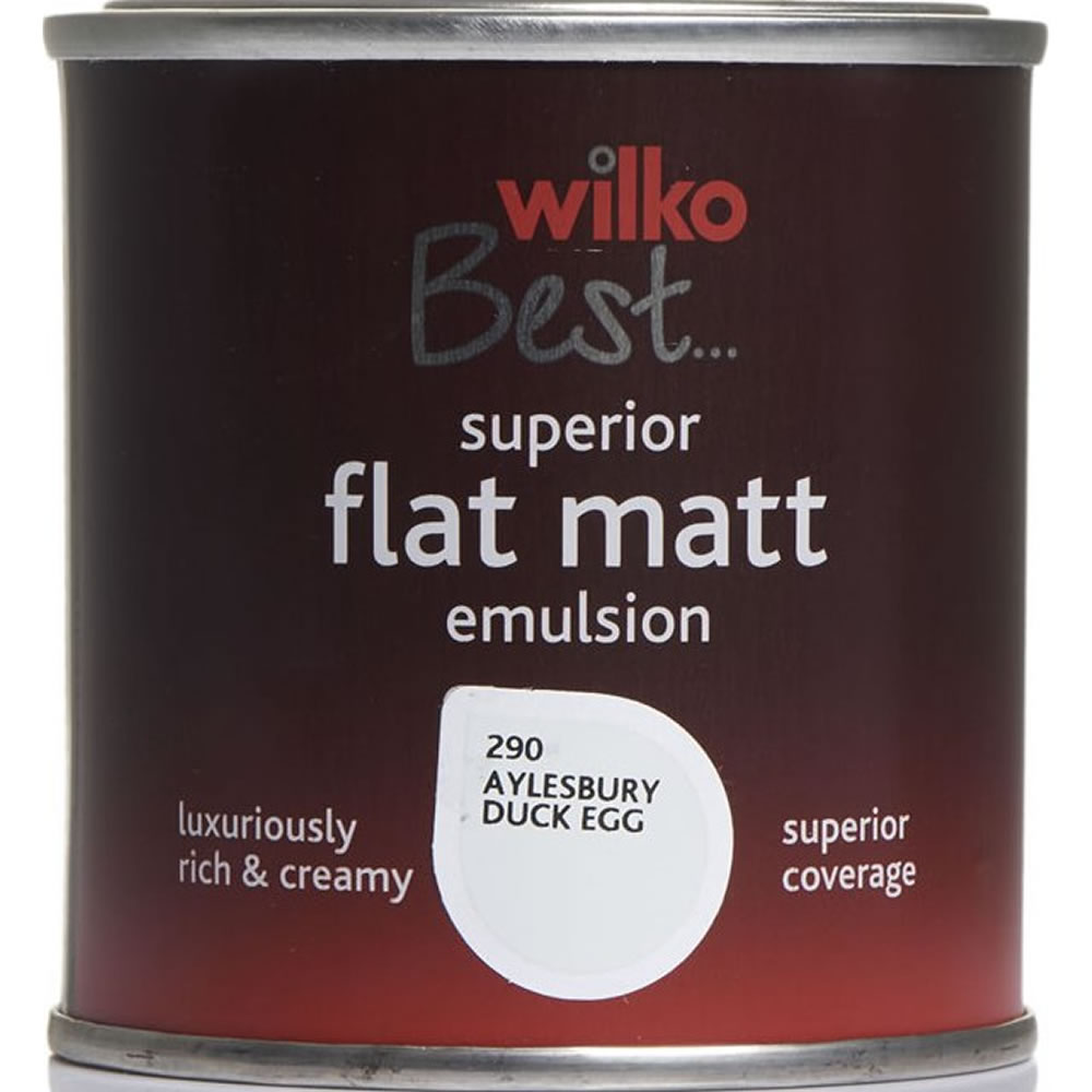 Wilko Best Aylesbury Flat Matt Emulsion Paint Tester Pot 125ml Image 1
