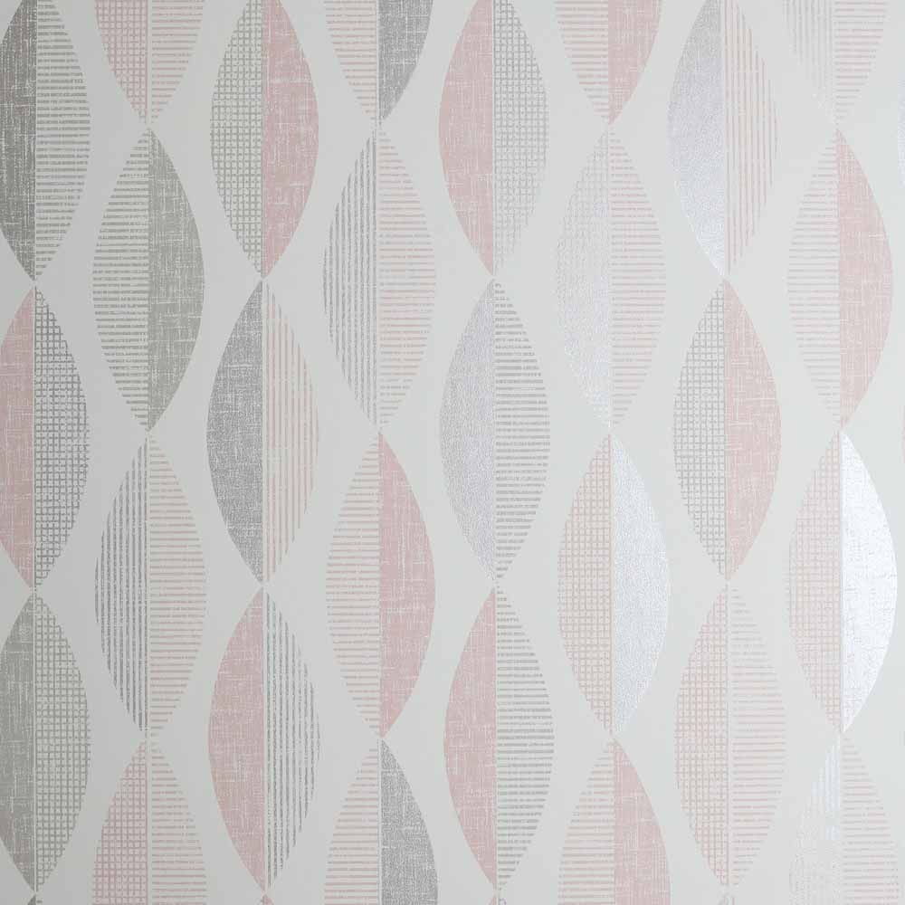 Arthouse Opera Aziza Geometric Metallic Wallpaper Blush Image 1