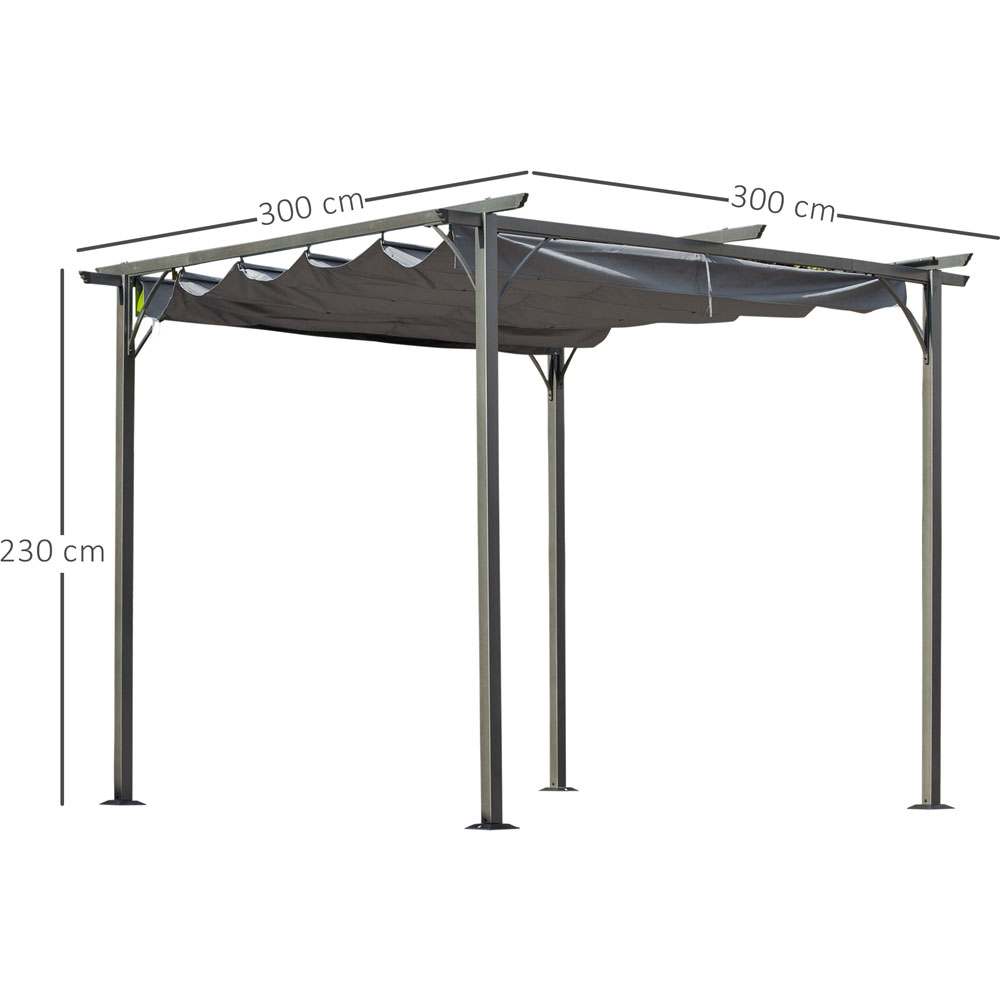 Outsunny 3x3 Metal Pergola Gazebo Image 4